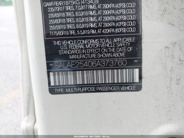 2006 LAND ROVER LR3 SALAE25406A373760 Photo 8