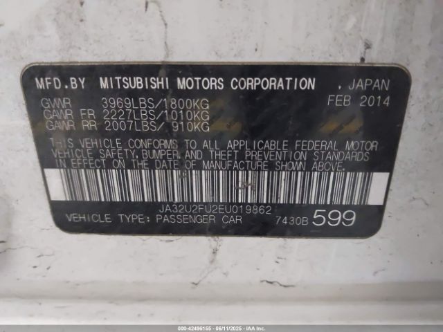 2014 MITSUBISHI LANCER JA32U2FU2EU019862 Photo 8