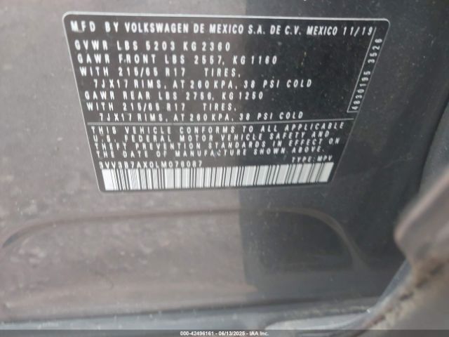 2020 VOLKSWAGEN TIGUAN 3VV3B7AX0LM076087 Photo 8