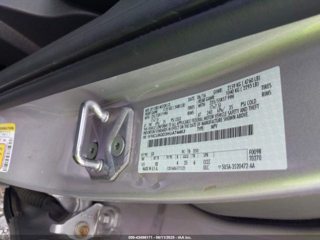 1FMCU9GD3HUA74463 Ford ESCAPE SE