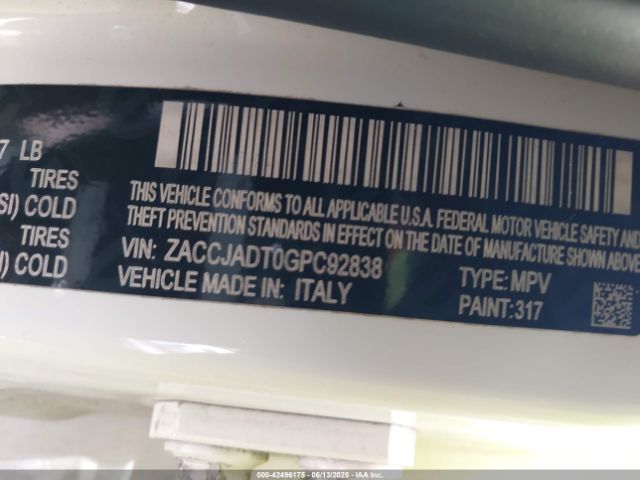 2016 JEEP RENEGADE ZACCJADT0GPC92838 Photo 8