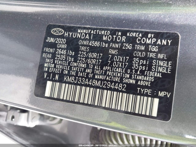 KM8J33A48MU294482 Hyundai gdi nu