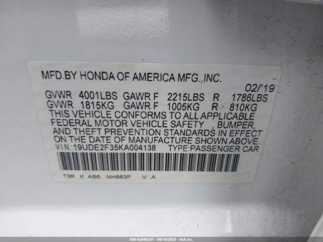 2019 ACURA ILX 19UDE2F35KA004138 Photo 8