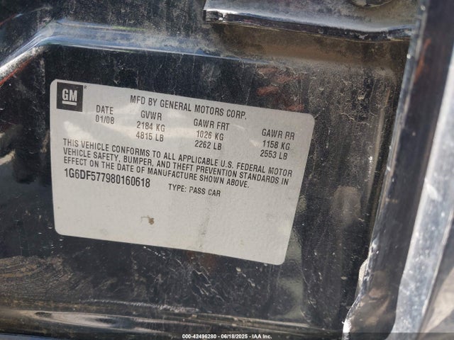 2008 CADILLAC CTS 1G6DF577980160618 Photo 8