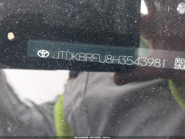 JTDKBRFU8H3543981 Toyota 2zr-fxe,1nm