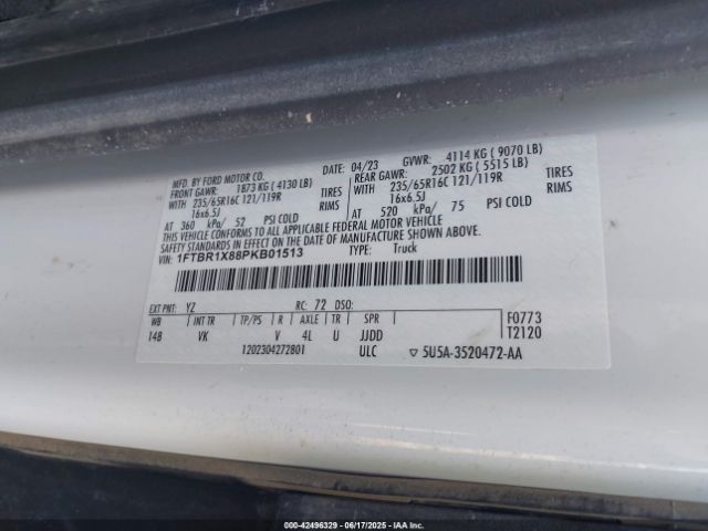 1FTBR1X88PKB01513 Ford Transit-250
