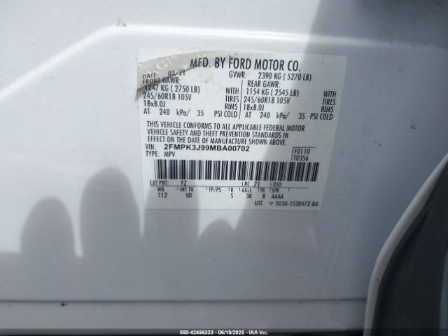 2021 FORD EDGE 2FMPK3J99MBA00702 Photo 8