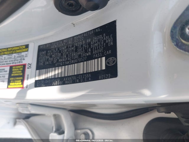 4T1G11AK5NU670527 Toyota a25a-fks