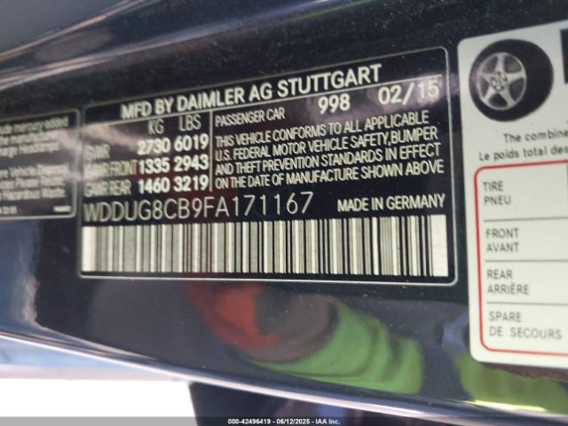 2015 MERCEDES-BENZ S 550 WDDUG8CB9FA171167 Photo 8