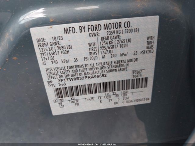 3FTTW8E32PRA96852 Ford Maverick Xl