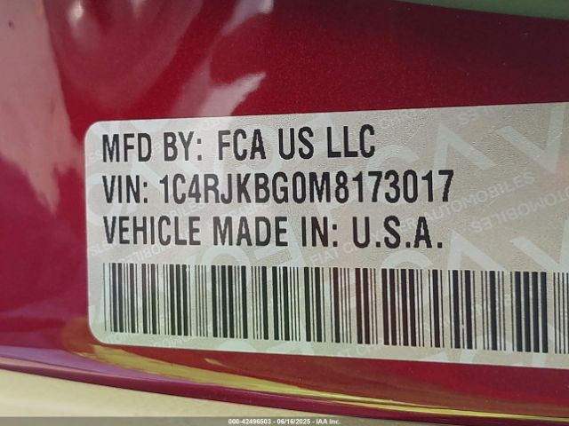 2021 JEEP GRAND CHEROKEE L 1C4RJKBG0M8173017 Photo 8