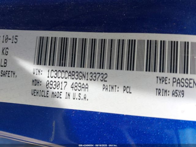 2016 CHRYSLER 200 1C3CCCAB3GN133732 Photo 8