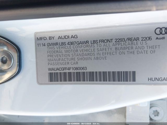2015 AUDI A3 WAUACGFF4F1080063 Photo 8