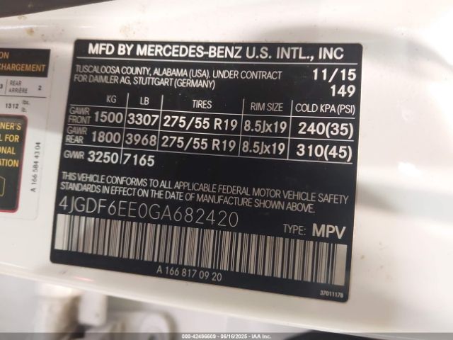 2016 MERCEDES-BENZ GL 450 4JGDF6EE0GA682420 Photo 8