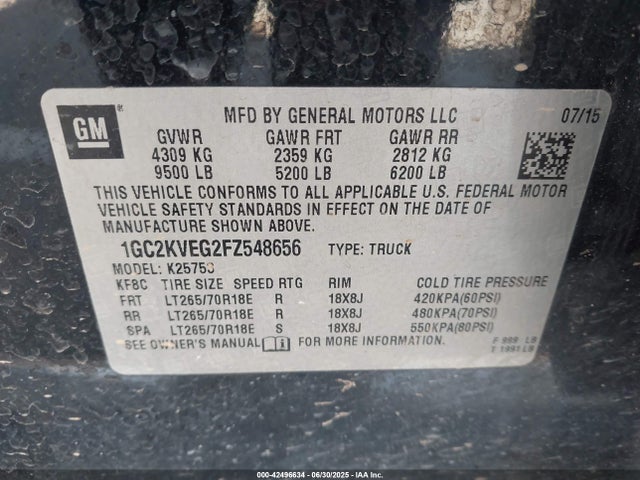 1GC2KVEG2FZ548656 Chevrolet l96