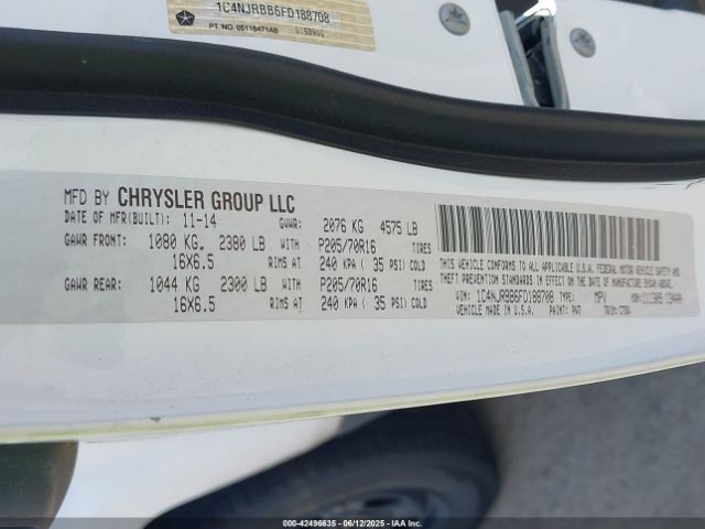1C4NJRBB6FD188708 Jeep 2015