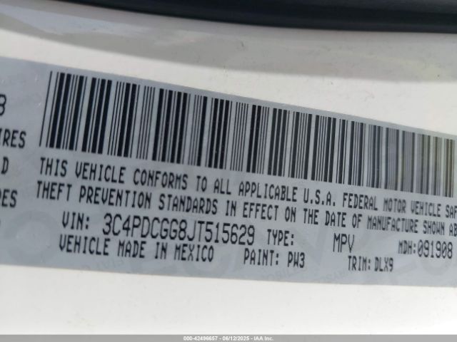 2018 DODGE JOURNEY 3C4PDCGG8JT515629 Photo 8
