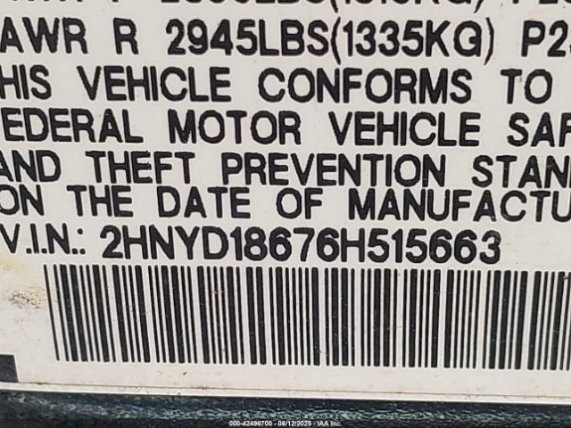 2006 ACURA MDX 2HNYD18676H515663 Photo 8