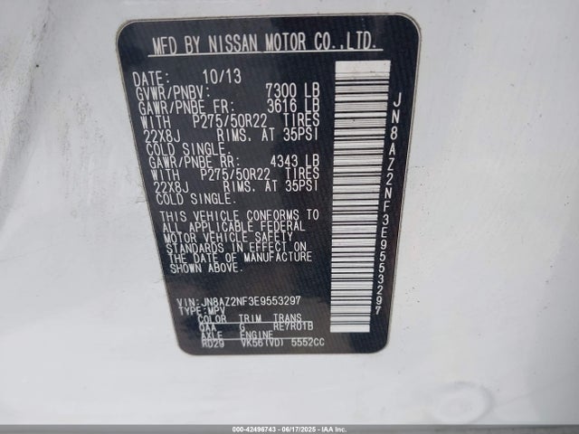 Infiniti QX80 2014 JN8AZ2NF3E9553297 Image 9