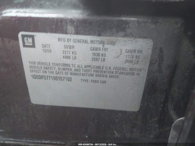 2009 CADILLAC CTS 1G6DF577190157102 Photo 8