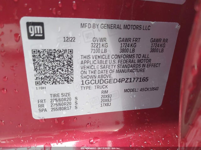 1GCUDGED4PZ177165 Chevrolet Silverado 1500 4wd  Short Bed Ltz