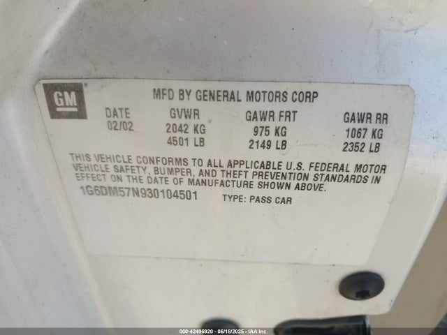 2003 CADILLAC CTS 1G6DM57N930104501 Photo 8
