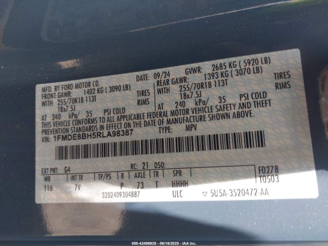 2024 FORD BRONCO 1FMDE8BH5RLA98387 Photo 8