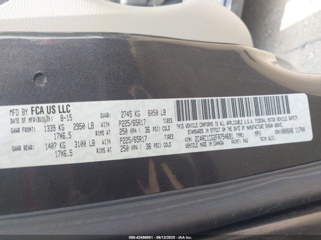 2015 CHRYSLER TOWN & COUNTRY 2C4RC1CG2FR754691 Photo 8