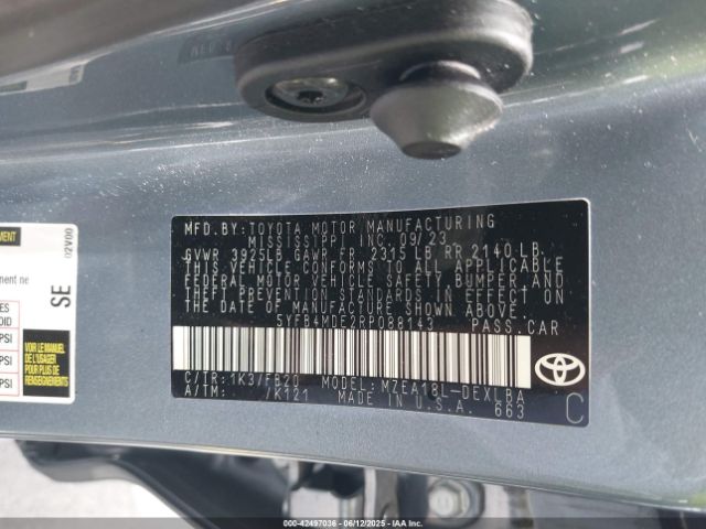 2024 TOYOTA COROLLA 5YFB4MDE2RP088143 Photo 8