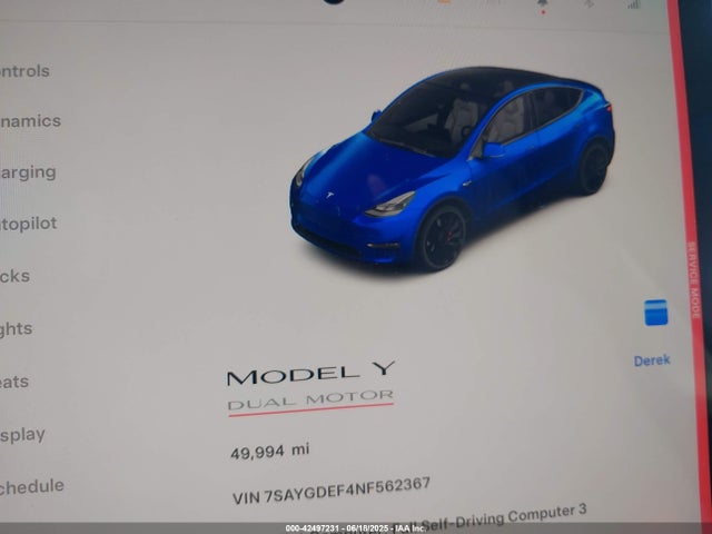 7SAYGDEF4NF562367 Tesla 2022