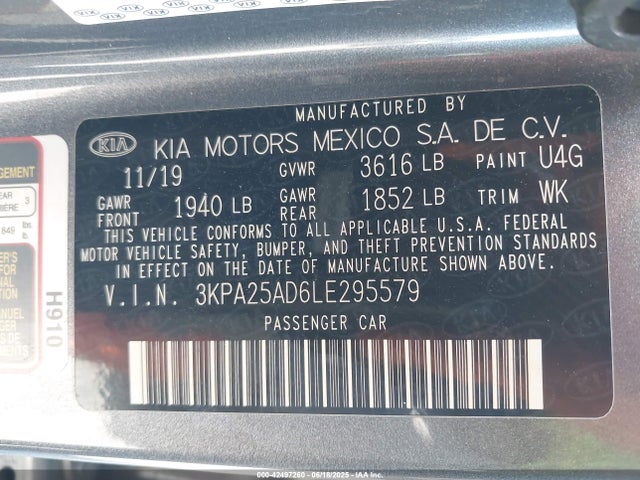 3KPA25AD6LE295579 KIA gammaii 1.6mpi+cvt