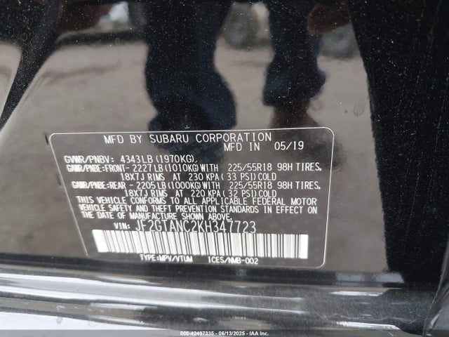 Subaru naturally aspirated 2019 JF2GTANC2KH347723 Image 9