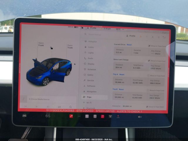 2020 TESLA MODEL Y 5YJYGDEEXLF043583 Photo 6