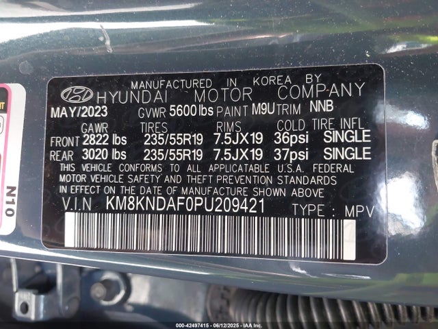 KM8KNDAF0PU209421 Hyundai 2023