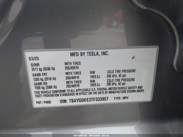 2026 TESLA MODEL Y 7SAYGDEE3TF333957 Photo 8