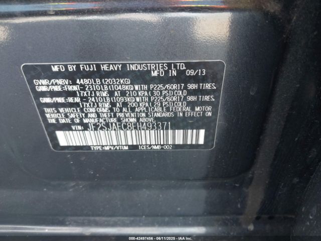 2014 SUBARU FORESTER JF2SJAEC8EH493371 Photo 8
