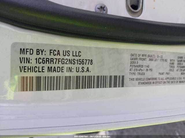 RAM 1500 2022 1C6RR7FG2NS156778 Image 9