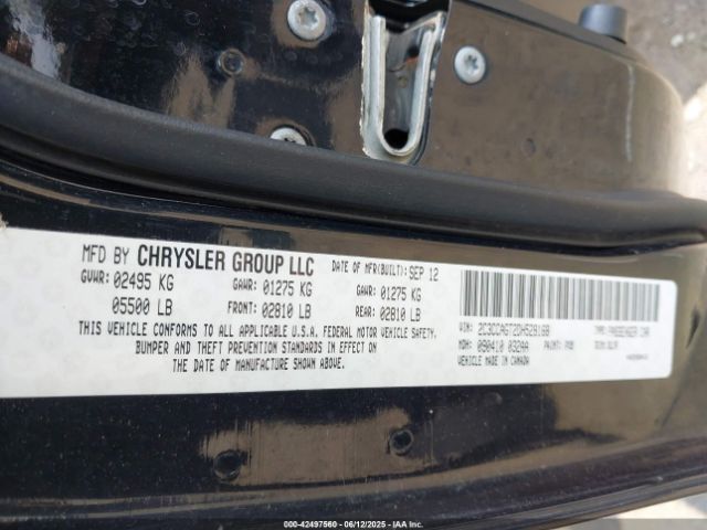2013 CHRYSLER 300 2C3CCAGT2DH528168 Photo 8
