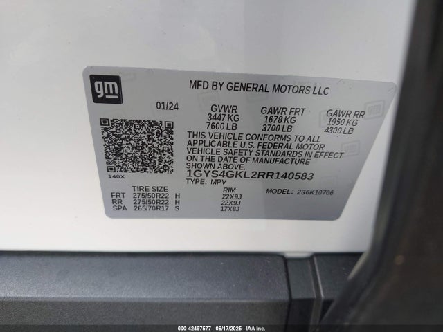 2024 CADILLAC ESCALADE 1GYS4GKL2RR140583 Photo 8