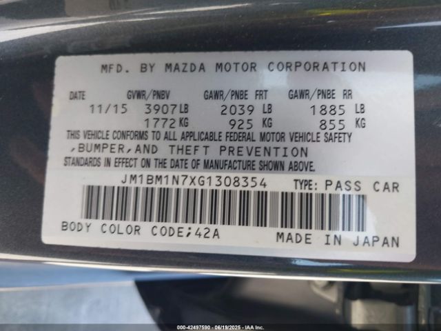 JM1BM1N7XG1308354 Mazda pe
