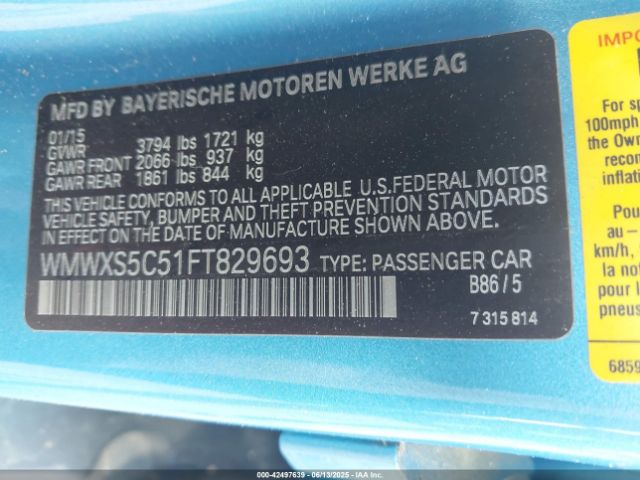 2015 MINI HARDTOP WMWXS5C51FT829693 Photo 8