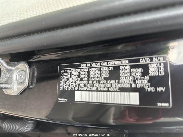 YV4A22PK7G1092761 Volvo XC90 T6