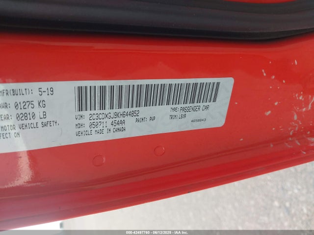 Dodge 2019 2019 2C3CDXGJ9KH644852 Image 9