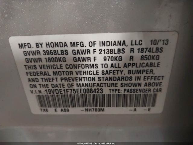 2014 ACURA ILX 19VDE1F75EE008423 Photo 8