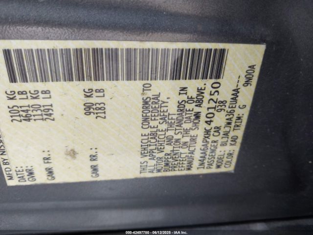 2017 NISSAN MAXIMA 1N4AA6APXHC401250 Photo 8