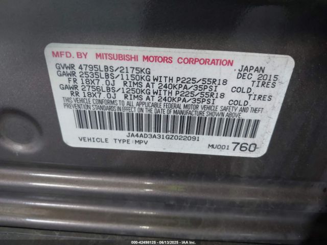 JA4AD3A31GZ022091 Mitsubishi mivec