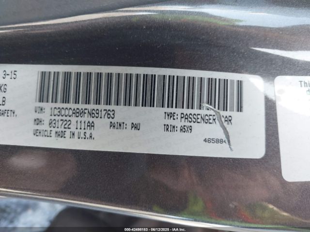 2015 CHRYSLER 200 1C3CCCAB0FN691763 Photo 8