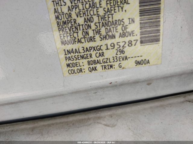 1N4AL3APXGC195287 Nissan Altima