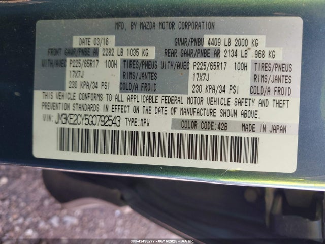 JM3KE2CY5G0792543 Mazda py