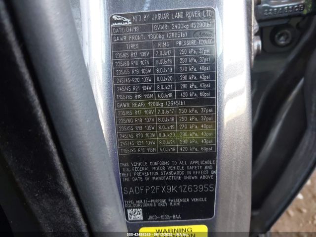 SADFP2FX9K1Z63955 Jaguar aj20